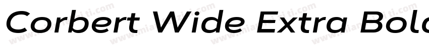 Corbert Wide Extra Bold字体转换
